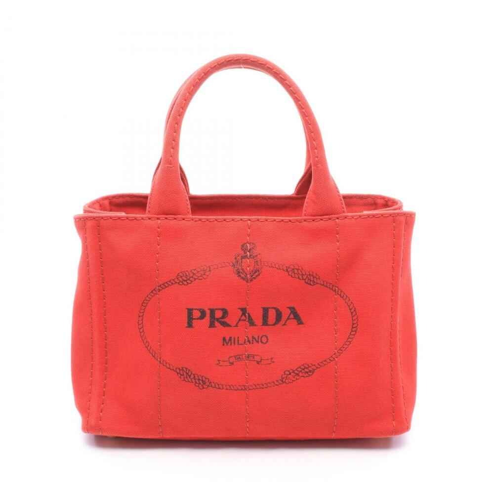 Prada Canapa Tote Bag/Handbag, Canvas, Women's, Red, 1BG439